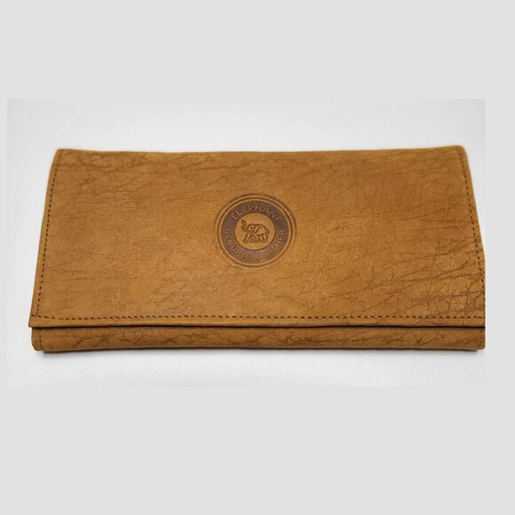 Elephant Genuine Leather Womens Wallet Credit Card Slots Zip Pocket item is Used - Picture 1 of 5